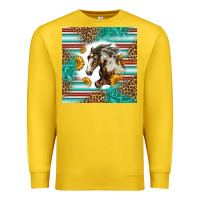 Lemon western mustang horse Premium Sweatshirt - LillyAllenDesigns
