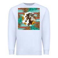 White western mustang horse Premium Sweatshirt - LillyAllenDesigns