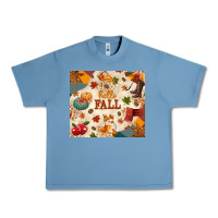 Pebble Blue Hello Fall Urban Heavy Tee - texasbilliewilder
