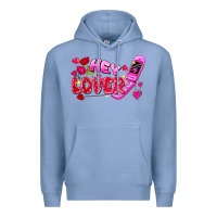 Colony Blue hey lover flip phone Premium Hoodie - FaDigitalArtStudio
