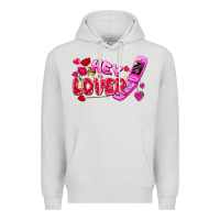 Dove Grey hey lover flip phone Premium Hoodie - FaDigitalArtStudio