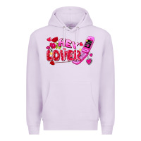 Lilac hey lover flip phone Premium Hoodie - FaDigitalArtStudio