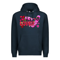 Navy hey lover flip phone Premium Hoodie - FaDigitalArtStudio
