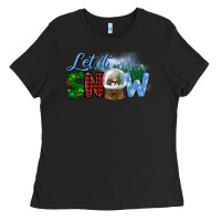 Black let it snow Ladies Tee - BundleAndBundleShop