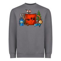 Storm Camper Coffee Cup Heavyweight Sweatshirt - FaDigitalArtStudio