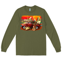 Army Green mexican cinco de mayo truck Long Sleeve Tee - CowGirlArtShop
