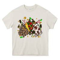 Cream hair stylist with christmas tree Heavy Core Tee - MaliasSmallBusiness