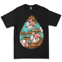Black american football and western roses teardrop Premium Tee - BundleAndBundleShop