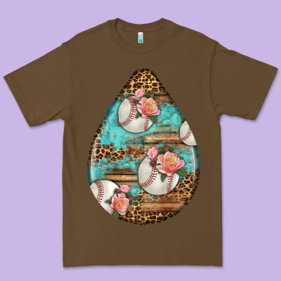 American Football And Western Roses Teardrop Premium Tee Designed By Bundleandbundleshop