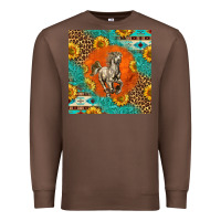 Chestnut western percheron horse Premium Sweatshirt - LillyAllenDesigns
