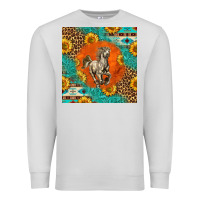 Dove Grey western percheron horse Premium Sweatshirt - LillyAllenDesigns