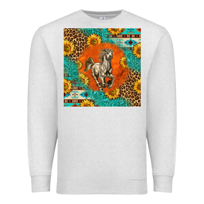 Western Percheron Horse Premium Sweatshirt by LillyAllenDesigns | Teevron
