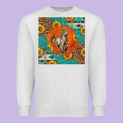 Western Percheron Horse Premium Sweatshirt Designed By Lillyallendesigns