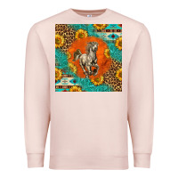 Pale Pink western percheron horse Premium Sweatshirt - LillyAllenDesigns