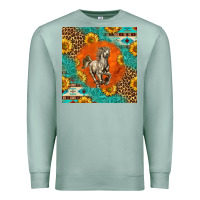 Seafoam western percheron horse Premium Sweatshirt - LillyAllenDesigns