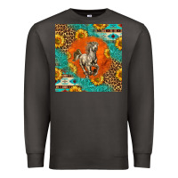 Smoke western percheron horse Premium Sweatshirt - LillyAllenDesigns