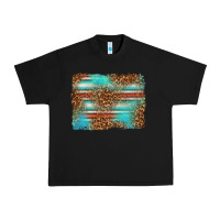 Black Serape and Leopard Background Urban Heavy Tee - texasbilliewilder