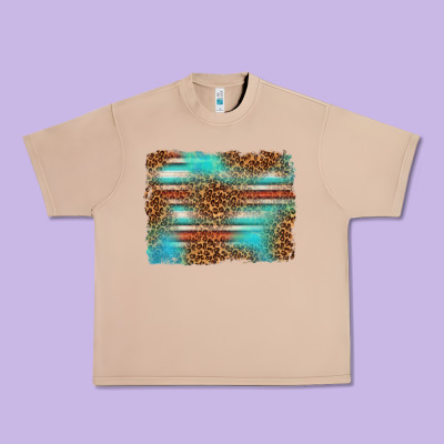 Serape And Leopard Background Urban Heavy Tee Designed By Texasbilliewilder