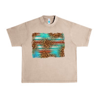 French Oak Serape and Leopard Background Urban Heavy Tee - texasbilliewilder