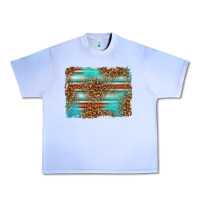 Grape Ice Serape and Leopard Background Urban Heavy Tee - texasbilliewilder