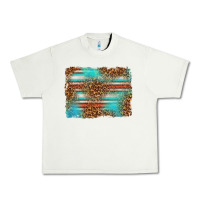 Pistachio Serape and Leopard Background Urban Heavy Tee - texasbilliewilder