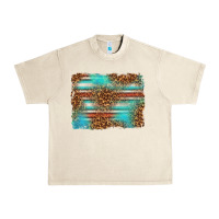 Sandshell Serape and Leopard Background Urban Heavy Tee - texasbilliewilder