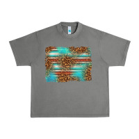 Tornado Serape and Leopard Background Urban Heavy Tee - texasbilliewilder