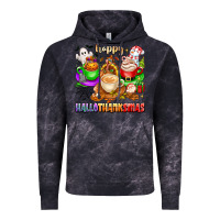 Cloud Black happy hallothanksmas coffee cups with ghost turkey Vintage Hoodie - texasbilliewilder