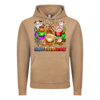 Vintage Coffee happy hallothanksmas coffee cups with ghost turkey Vintage Hoodie - texasbilliewilder