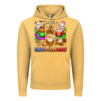 Vintage Mustard happy hallothanksmas coffee cups with ghost turkey Vintage Hoodie - texasbilliewilder