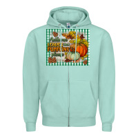 Seafoam autumn leaves and pumpkins please mouse pad Zipper Hoodie - BundleAndBundleShop