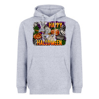 Heather Grey happy halloween koala Heavyweight Hoodie - LillyAllenDesigns