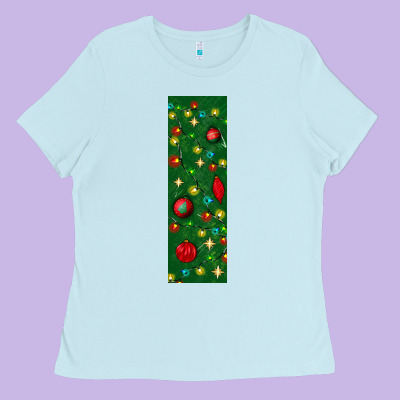 Christmas Pen Wraps Ladies Tee Designed By Bundleandbundleshop