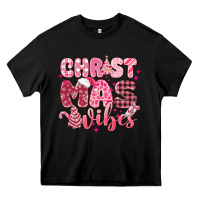 Black christmas vibes pink Heavy Core Tee - MaliasSmallBusiness