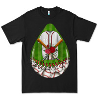 Black baseball and western roses teardrop  2 Premium Tee - BundleAndBundleShop