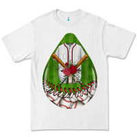 White baseball and western roses teardrop  2 Premium Tee - BundleAndBundleShop