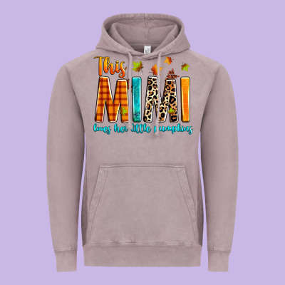 This Mimi Loves Her Little Pumpkins Vintage Hoodie Designed By Texasbilliewilder