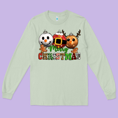 Merry Christmas Long Sleeve Tee Designed By Cowgirlartshop