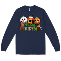 Navy merry christmas Long Sleeve Tee - CowGirlArtShop