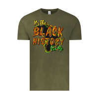 Vintage Olive its the black history for me Vintage Tee - NancyCooperArtShop