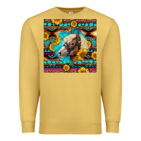 Antique Gold Haflinger Horse Aztec Premium Sweatshirt - LillyAllenDesigns