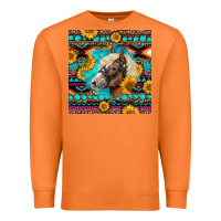 Carrot Haflinger Horse Aztec Premium Sweatshirt - LillyAllenDesigns