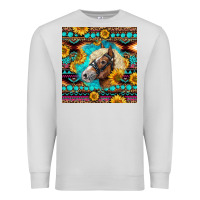 Dove Grey Haflinger Horse Aztec Premium Sweatshirt - LillyAllenDesigns