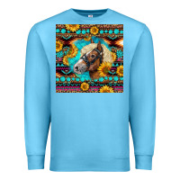 Ocean Blue Haflinger Horse Aztec Premium Sweatshirt - LillyAllenDesigns