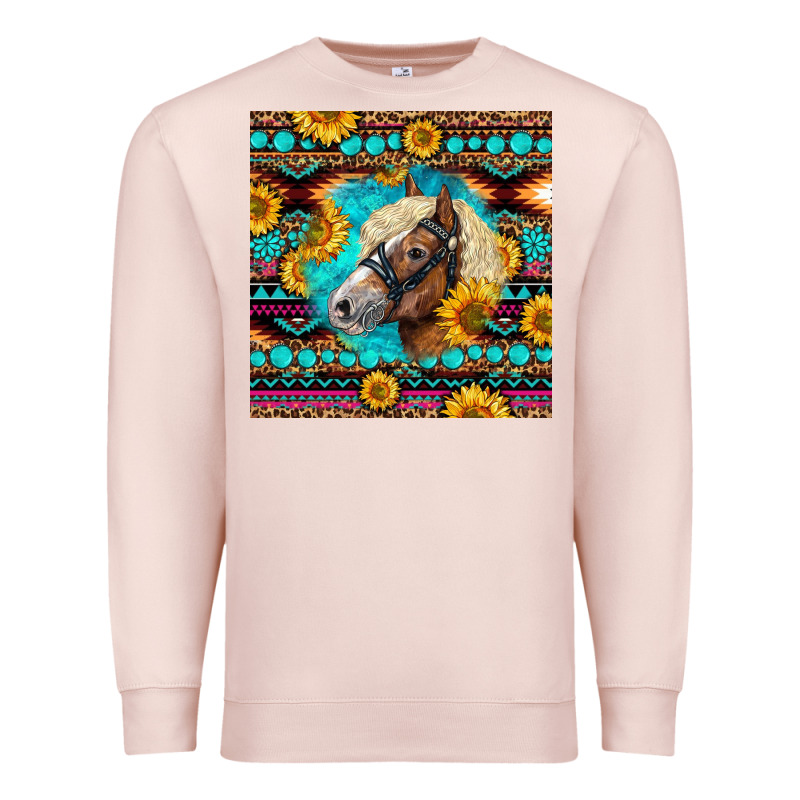 Haflinger Horse Aztec Premium Sweatshirt by LillyAllenDesigns | Teevron