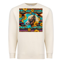 Sandshell Haflinger Horse Aztec Premium Sweatshirt - LillyAllenDesigns