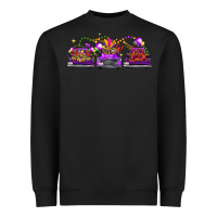 Black Mardi Gras Farm Trucks Heavyweight Sweatshirt - FaDigitalArtStudio