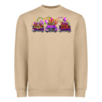 Mardi Gras Farm Trucks Heavyweight Sweatshirt | Teevron