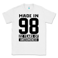 White Made in 98 22 Years Of Awesomeness Classic Tee - Bettercallsaul