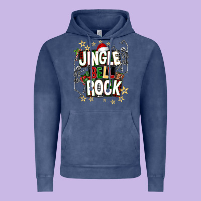 Jingle Bell Rock Vintage Hoodie Designed By Nancycooperartshop